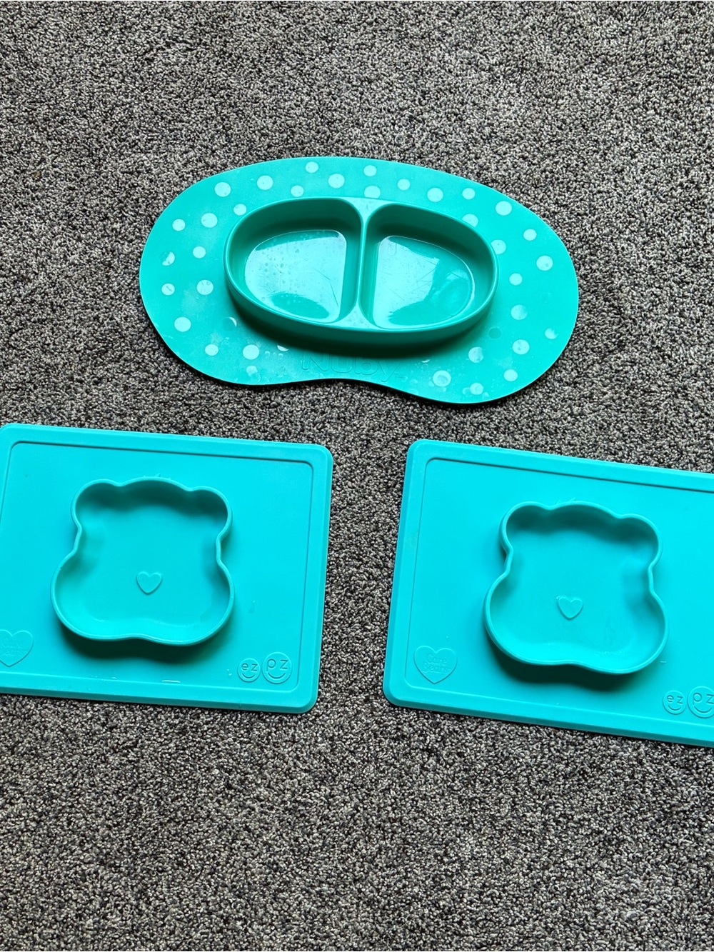 Bundle of 3 Baby EZPZ + Nuby Care Bear Feeding Mats